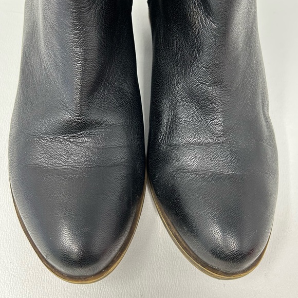 Lucky Brand Breah Booties Womens Size 9 Black Leather Double Zipper Ankle Boot - Picture 5 of 13